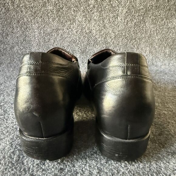 DON\'S Black Leather Men\'s Slip-On Dress Loafers Round Toe Rubber Sole Size 10 main image 8